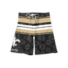 New Orleans Saints NFL Mens Hibiscus Boardwalk Stripe Boardshorts