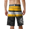 Pittsburgh Steelers NFL Mens Hibiscus Boardwalk Stripe Boardshorts