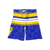 Los Angeles Rams NFL Mens Hibiscus Boardwalk Stripe Boardshorts