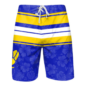 Los Angeles Rams NFL Mens Hibiscus Boardwalk Stripe Boardshorts