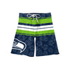 Seattle Seahawks NFL Mens Hibiscus Boardwalk Stripe Boardshorts