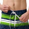 Seattle Seahawks NFL Mens Hibiscus Boardwalk Stripe Boardshorts