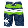 Seattle Seahawks NFL Mens Hibiscus Boardwalk Stripe Boardshorts