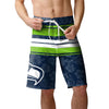 Seattle Seahawks NFL Mens Hibiscus Boardwalk Stripe Boardshorts