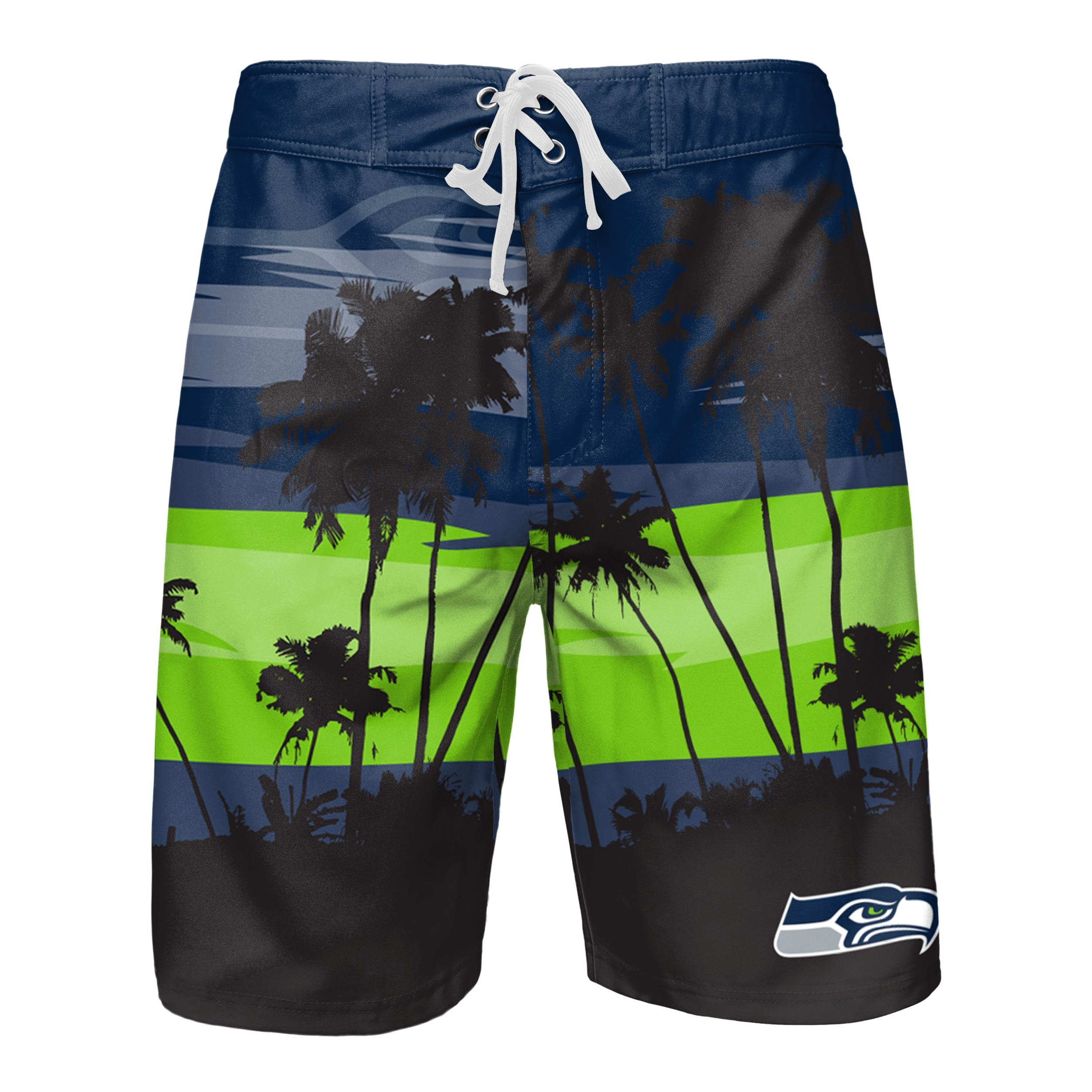 NFL Team Apparel Seattle Seahawks Mens S Swim Suit Trunks Board Shorts Logo