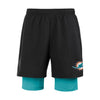 Miami Dolphins NFL Mens Black Team Color Lining Shorts