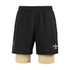 New Orleans Saints NFL Mens Black Team Color Lining Shorts