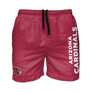 Arizona Cardinals NFL Mens Solid Wordmark 5.5" Swimming Trunks
