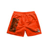 Cleveland Browns NFL Mens Solid Wordmark 5.5" Swimming Trunks