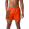 Cleveland Browns NFL Mens Solid Wordmark 5.5" Swimming Trunks