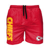 Kansas City Chiefs NFL Mens Solid Wordmark 5.5" Swimming Trunks