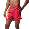 Kansas City Chiefs NFL Mens Solid Wordmark 5.5" Swimming Trunks