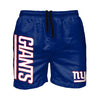 New York Giants NFL Mens Solid Wordmark 5.5" Swimming Trunks