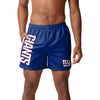 New York Giants NFL Mens Solid Wordmark 5.5" Swimming Trunks