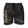 New Orleans Saints NFL Mens Solid Wordmark 5.5" Swimming Trunks