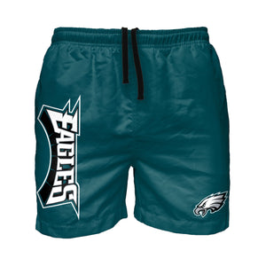 Philadelphia Eagles NFL Mens Solid Wordmark 5.5" Swimming Trunks