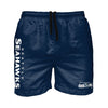 Seattle Seahawks NFL Mens Solid Wordmark 5.5" Swimming Trunks