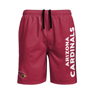 Arizona Cardinals NFL Mens Solid Wordmark Traditional Swimming Trunks