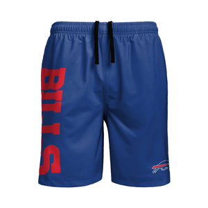Buffalo Bills NFL Mens Solid Wordmark Traditional Swimming Trunks