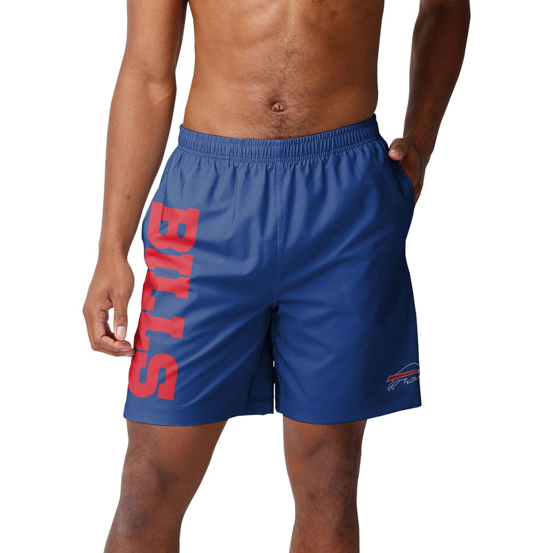 Men's Buffalo Bills FOCO Red/Royal Dip-Dye Swim Shorts