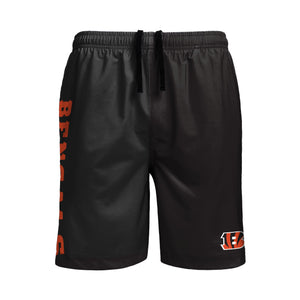 Cincinnati Bengals NFL Mens Solid Wordmark Traditional Swimming Trunks