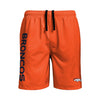 Denver Broncos NFL Mens Solid Wordmark Traditional Swimming Trunks