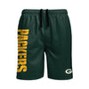 Green Bay Packers NFL Mens Solid Wordmark Traditional Swimming Trunks