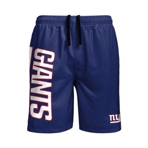 New York Giants NFL Mens Solid Wordmark Traditional Swimming Trunks