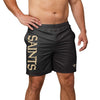 New Orleans Saints NFL Mens Solid Wordmark Traditional Swimming Trunks