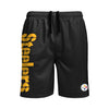 Pittsburgh Steelers NFL Mens Solid Wordmark Traditional Swimming Trunks