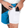 Carolina Panthers NFL Mens Colorblock Double Down Liner Training Shorts