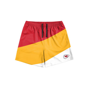 Kansas City Chiefs NFL Mens Colorblock Double Down Liner Training Shorts