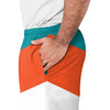 Miami Dolphins NFL Mens Colorblock Double Down Liner Training Shorts