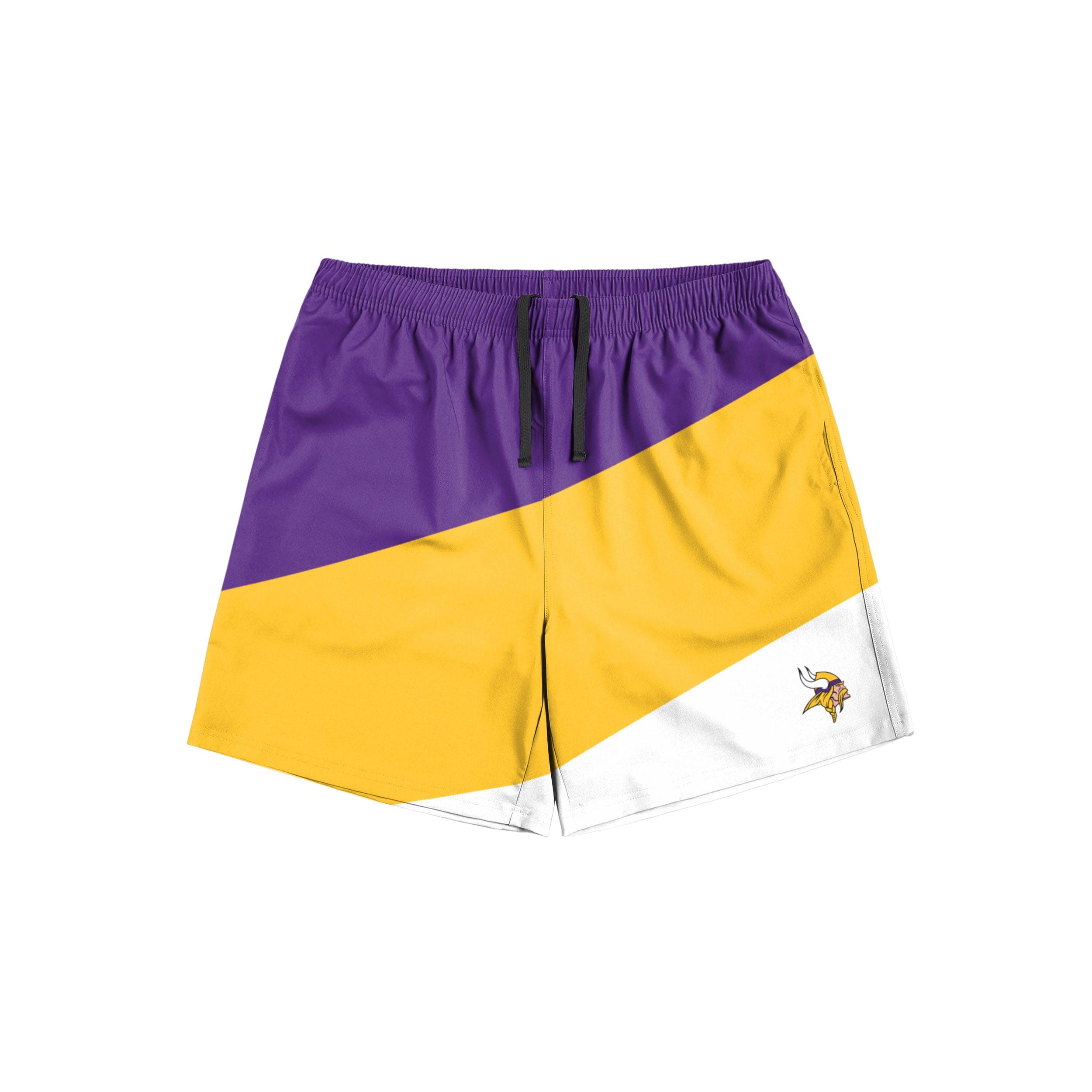 FOCO Minnesota Vikings NFL Mens Colorblock Double Down Liner Training Shorts