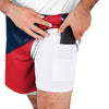 New England Patriots NFL Mens Colorblock Double Down Liner Training Shorts