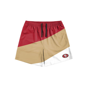 San Francisco 49ers NFL Mens Colorblock Double Down Liner Training Shorts