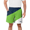 Seattle Seahawks NFL Mens Colorblock Double Down Liner Training Shorts