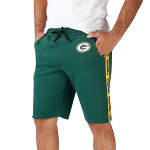 Green Bay Packers NFL Mens Lazy Lounge Fleece Shorts