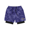 Baltimore Ravens NFL Mens Floral Black Liner Shorts