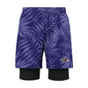 Baltimore Ravens NFL Mens Floral Black Liner Shorts