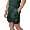 Green Bay Packers NFL Mens Floral Black Liner Shorts