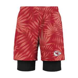 Kansas City Chiefs NFL Mens Floral Black Liner Shorts