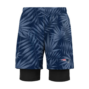New England Patriots NFL Mens Floral Black Liner Shorts