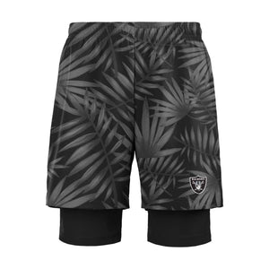 Las Vegas Raiders NFL Mens Floral Black Liner Shorts