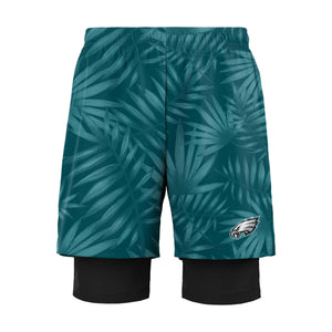 Philadelphia Eagles NFL Mens Floral Black Liner Shorts
