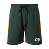 Green Bay Packers NFL Mens Side Stripe Fleece Shorts