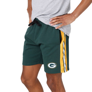 Green Bay Packers NFL Mens Side Stripe Fleece Shorts
