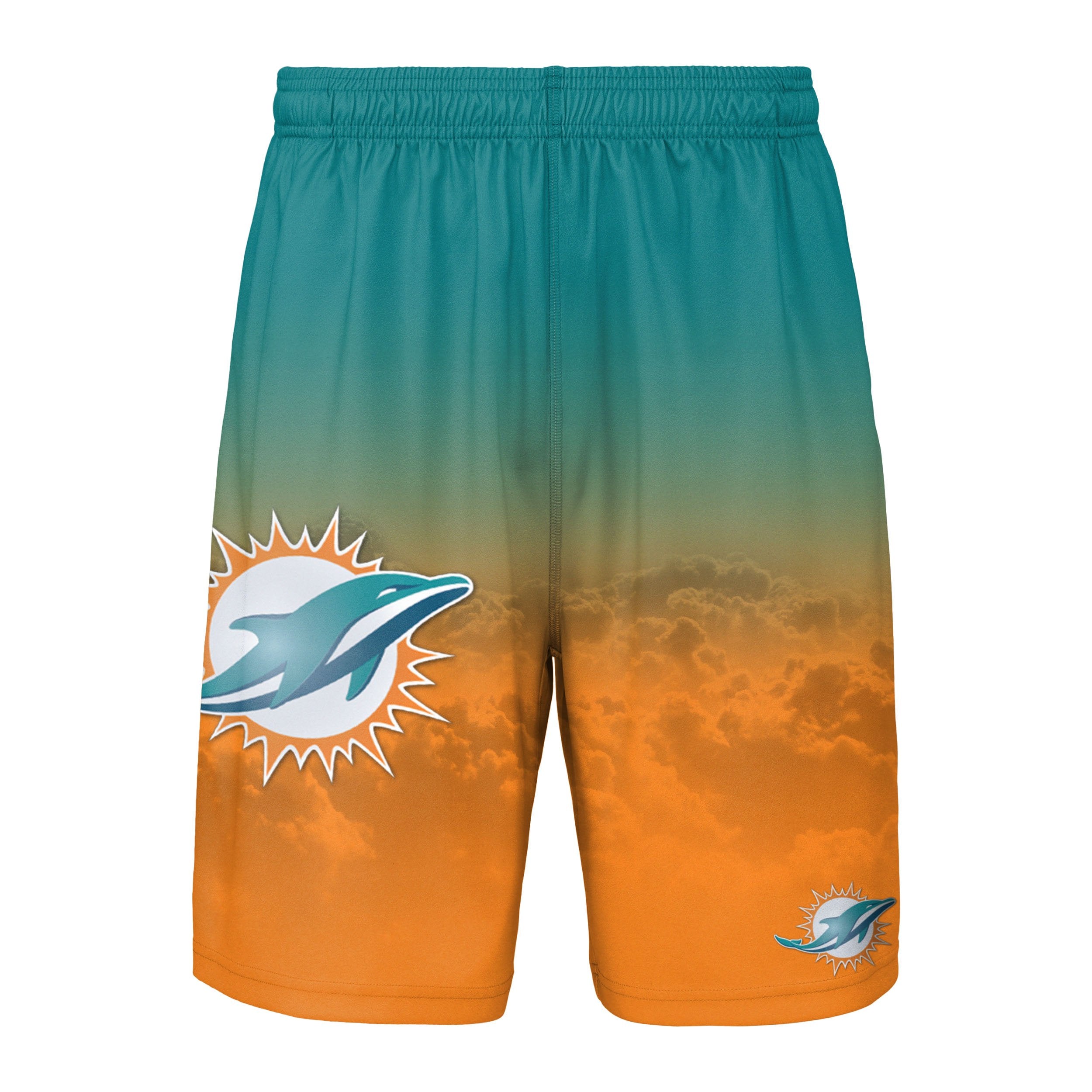 Miami Dolphins NFL Mens Gradient Big Logo Training Shorts