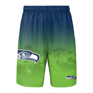 Seattle Seahawks NFL Mens Gradient Big Logo Training Shorts