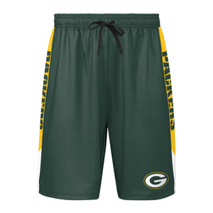 Green Bay Packers NFL Mens Side Stripe Training Shorts